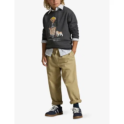 Polo Ralph Lauren Kids Polo Bear Crewneck Sweatshirt In Black