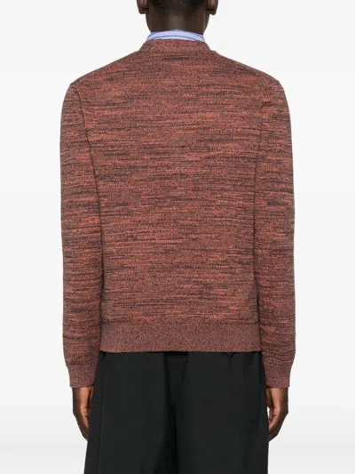 Jw Anderson Button-front Speckled Cardigan In Brown