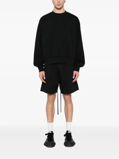 Essentials Logo Print Crewneck Sweatshirt In Black