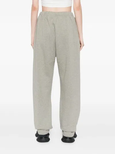 Essentials Logo-embossed Trousers In Gray