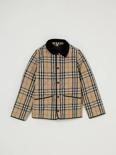 Burberry Check Quilted Nylon Barn Milo Jacket In Gold
