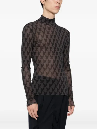 Masu Pattern-printed Top In Black