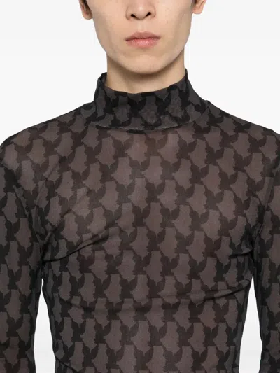 Masu Pattern-printed Top In Black
