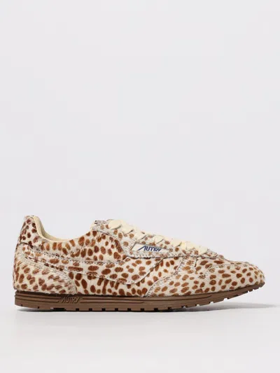 Autry Windspin Low Multicolor Sneaker With Logo On The Side And Animalier Motif In Suede Woman In Animal Print