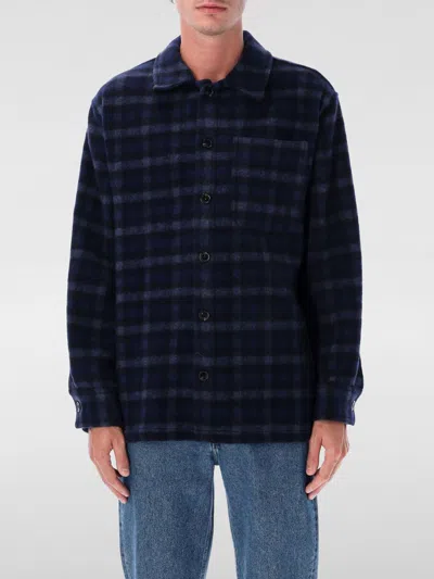 Apc A.p.c. A.p.c. Stanley Checked Wool Overshirt In Blue