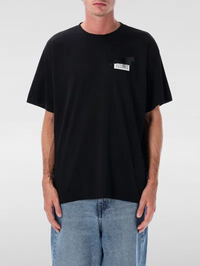 Mm6 Maison Margiela Mm6 By Maison Margiela Oversized T-shirt With Contrasting Pocket Detail In Black
