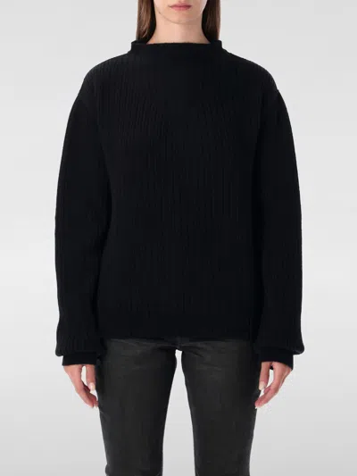 Rick Owens Knitwear With Long Sleeves And Open Back In Black