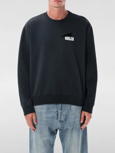 Mm6 Maison Margiela Mm6 By Maison Margiela Wool Taped Label Crewneck Sweater In Black