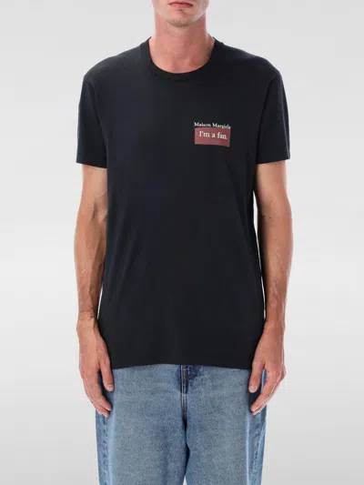 Maison Margiela Overdyed Cotton I M A Fan T-shirt In Black