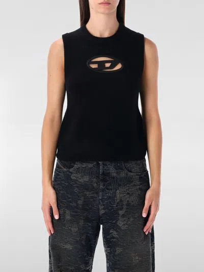 Diesel T-lynys-od Black Tank Top In Black