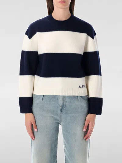 Apc A.p.c. A.p.c. Penny Striped Sweater In Blue