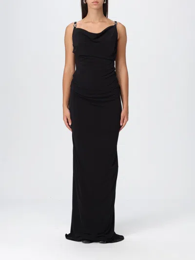 Coperni Knee Length Dress Cowl Neck In Black