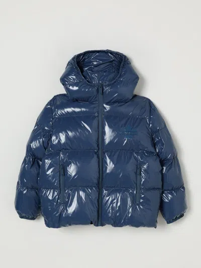 Dsquared2 Giacca Imbottita Corta Con Logo Maple Leaf In Blue