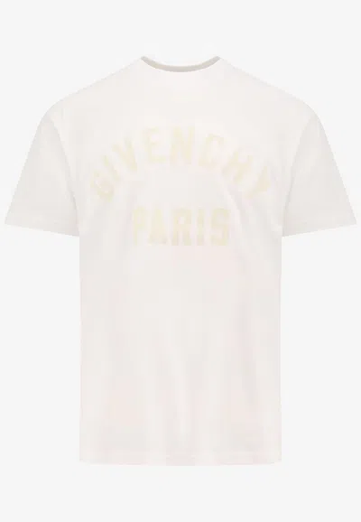 Givenchy White T-shirt With Maxi Logo On The Front In Cotton Man In White