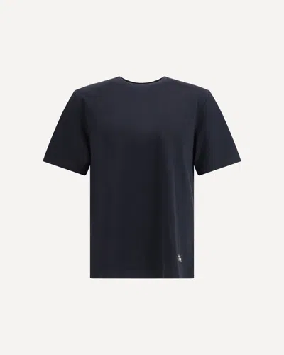 Maison Kitsuné Cotton T-shirt With Logo Patch In Black
