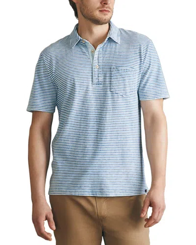 Faherty Sunwashed Indigo Polo In Blue