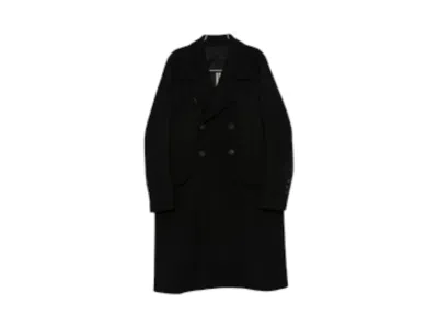 Pre-owned Rick Owens Men's  Cappotto Officer Coat In Black