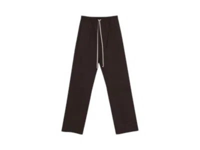 Pre-owned Rick Owens Men's  Heavy Poplin Dietrich Drawstring Pant In Darkdust In Brown