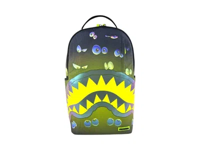 Pre-owned Sprayground Eyes On You Glow In The Dark Effect Dlxr Backpack In Multi