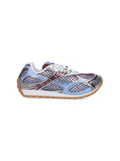 Bottega Veneta Orbit Sneakers Contrast Stitching Mesh Panels Rubber Sole In Multi