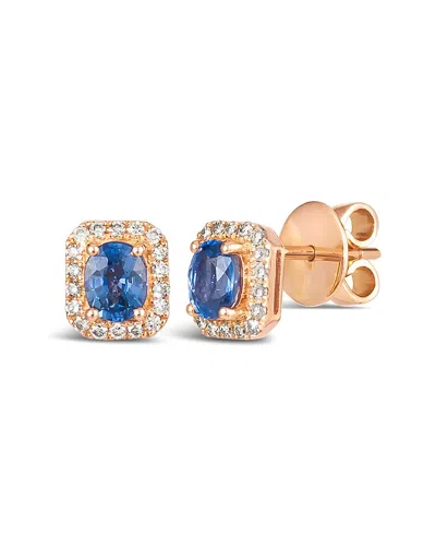 Le Vian ® Blueberry Sapphire™ 14k Rose Gold 0.95 Ct. Tw. Diamond & Sapphire Earrings