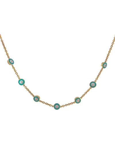 Diamond Select Cuts 0.13 Ct. Tw. Diamond Silver Necklace In Multi