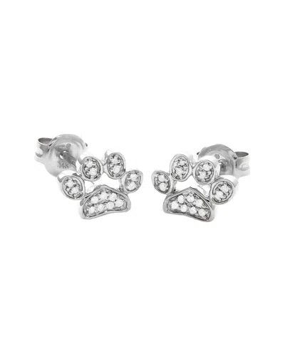 Diamond Select Cuts 0.09 Ct. Tw. Diamond 14k Earrings In Silver