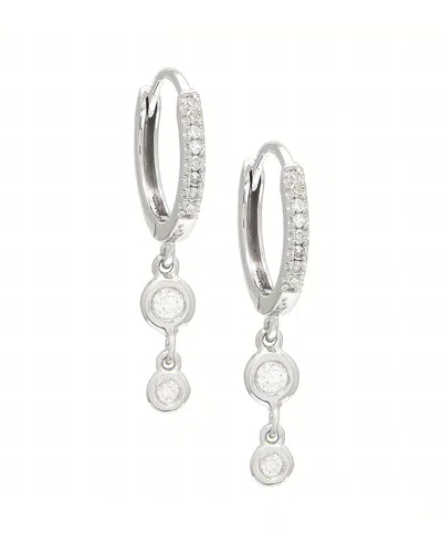 Diamond Select Cuts 0.18 Ct. Tw. Diamond 14k Earrings In Silver