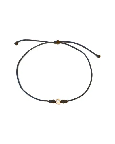 Diamond Select Cuts 0.05 Ct. Tw. Diamond 14k Bracelet In Black