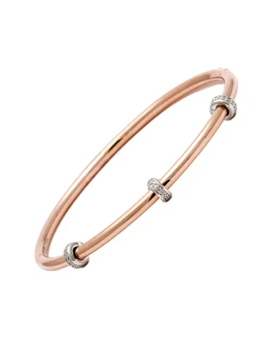 Diamond Select Cuts 0.05 Ct. Tw. Diamond Silver Bangle In Gold