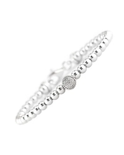Diamond Select Cuts 0.02 Ct. Tw. Diamond Silver Bangle