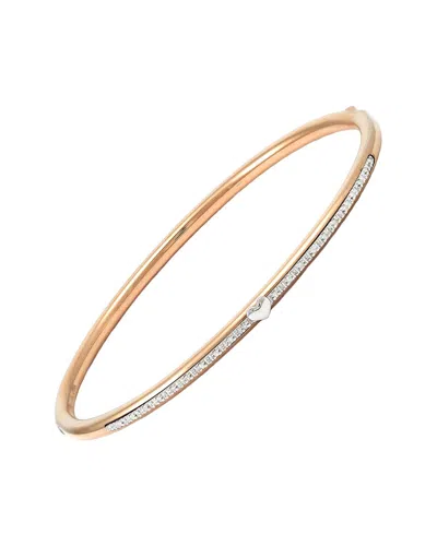 Diamond Select Cuts 0.09 Ct. Tw. Diamond Silver Bangle In Gold