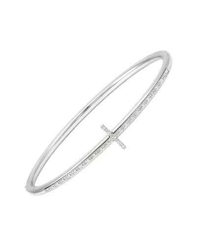 Diamond Select Cuts 0.10 Ct. Tw. Diamond Silver Bangle
