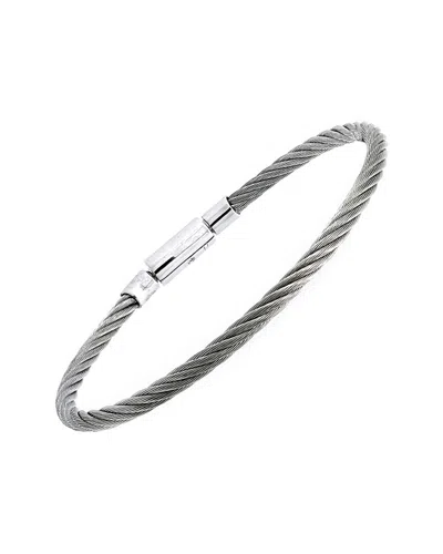 Diamond Select Cuts 0.01 Ct. Tw. Diamond Silver Bangle