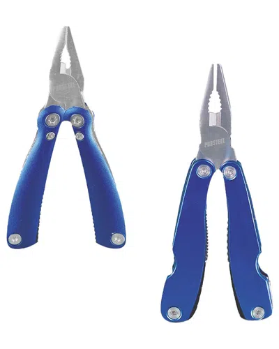 Pursonic 11-in-1 Multifunction Tool Survival Essentials Bundle In Blue