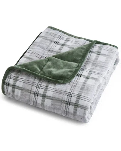 Dreamnest Velvet To Velvet Weighted Throw Blanket In Green