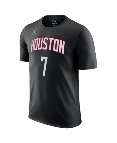 Jordan Men's Kevin Durant Black Houston Rockets Statement Edition Name Number T-shirt In Black