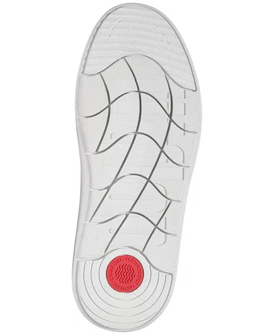 Fitflop Women's Rally Crystal-trim Leather Sneakers In Silver