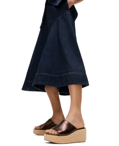 Fitflop Women's Platfforms Espadrille Leather Wedge Slides In Brown