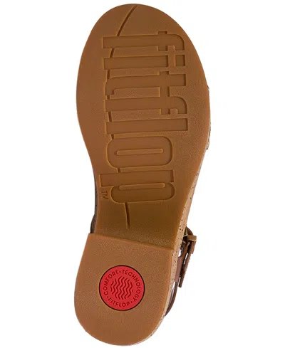 Fitflop Women's Plattforms V-weave Heeled Ankle-strap Sandals In Brown