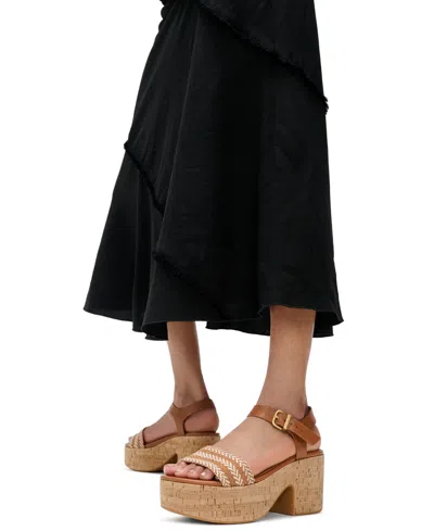 Fitflop Women's Plattforms V-weave Heeled Ankle-strap Sandals In Brown