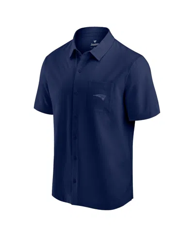 Fanatics Men's Navy New England Patriots Front Office Button-up Shirt In Blue