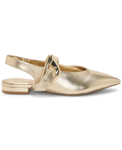 Vince Camuto Amoret Buckle Slingback Mule In Gold