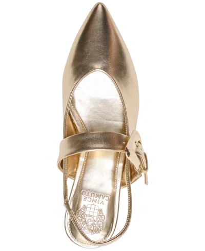 Vince Camuto Amoret Buckle Slingback Mule In Gold