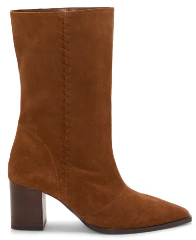 Vince Camuto Women's Lorrys Block Heel Boots In Brown