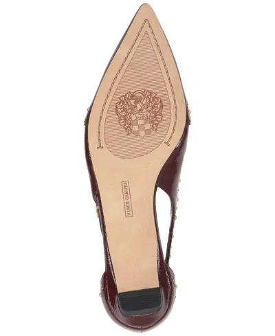 Vince Camuto Valkie T-strap Mary Jane Flats In Burgundy