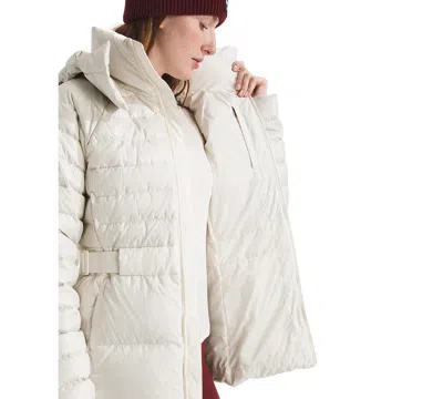 The North Face Metropolis Water Repellent 600 Fill Power Down Hooded Jacket In White