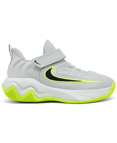 Nike Little Kid's Giannis Immortality 4 Stretch Lace Basketball Sneakers From Finish Line In Gray