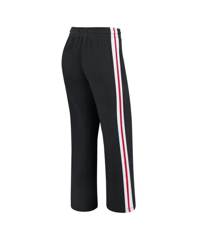 Wear By Erin Andrews Women's Black Washington Commanders Color-block Straight Leg Pants In Black