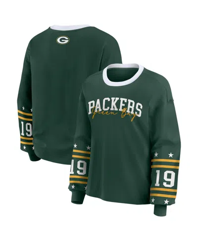 Wear By Erin Andrews Women's Green Green Bay Packers Plus Size Sport Long-sleeve T-shirt In Green
